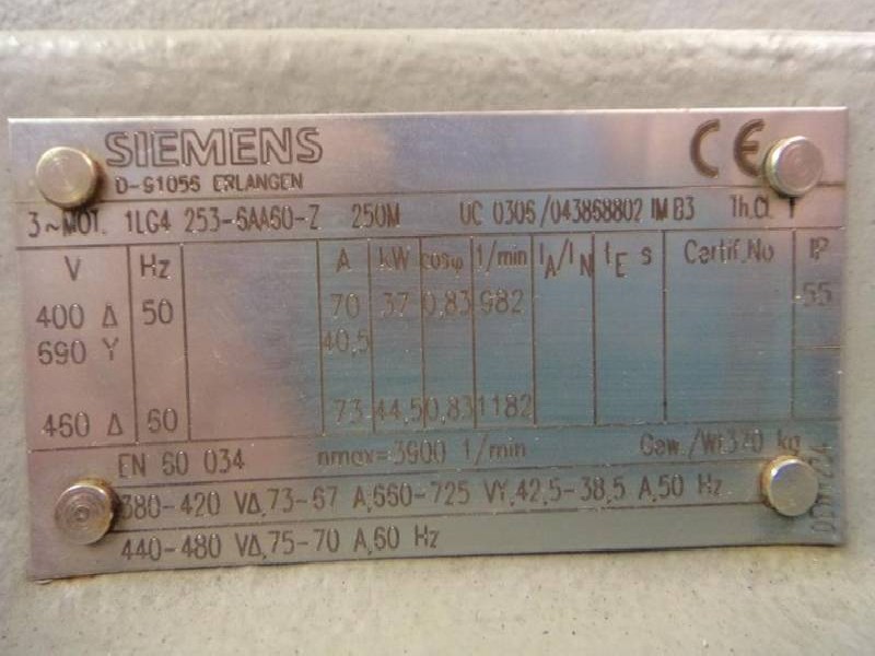 Трехфазный сервомотор SIEMENS 1LG4 253-6AA60-Z 250M ( 1LG4253-6AA60-Z250M ) Wellendurchmesser: Ø 65 mm gebraucht ! фото на Industry-Pilot